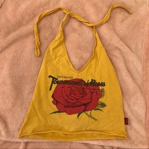 Island Halter Top in Mustard Yellow